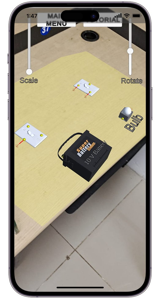Phone mockup showing app interface